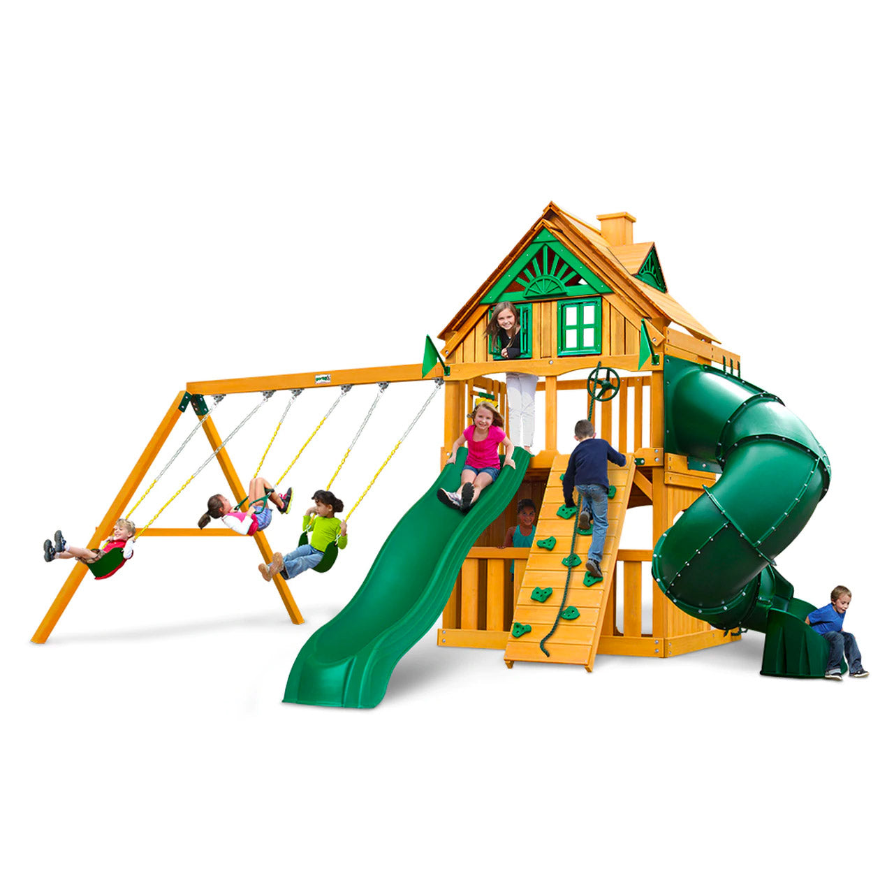 Mountaineer Clubhouse AP Wooden Swing Set