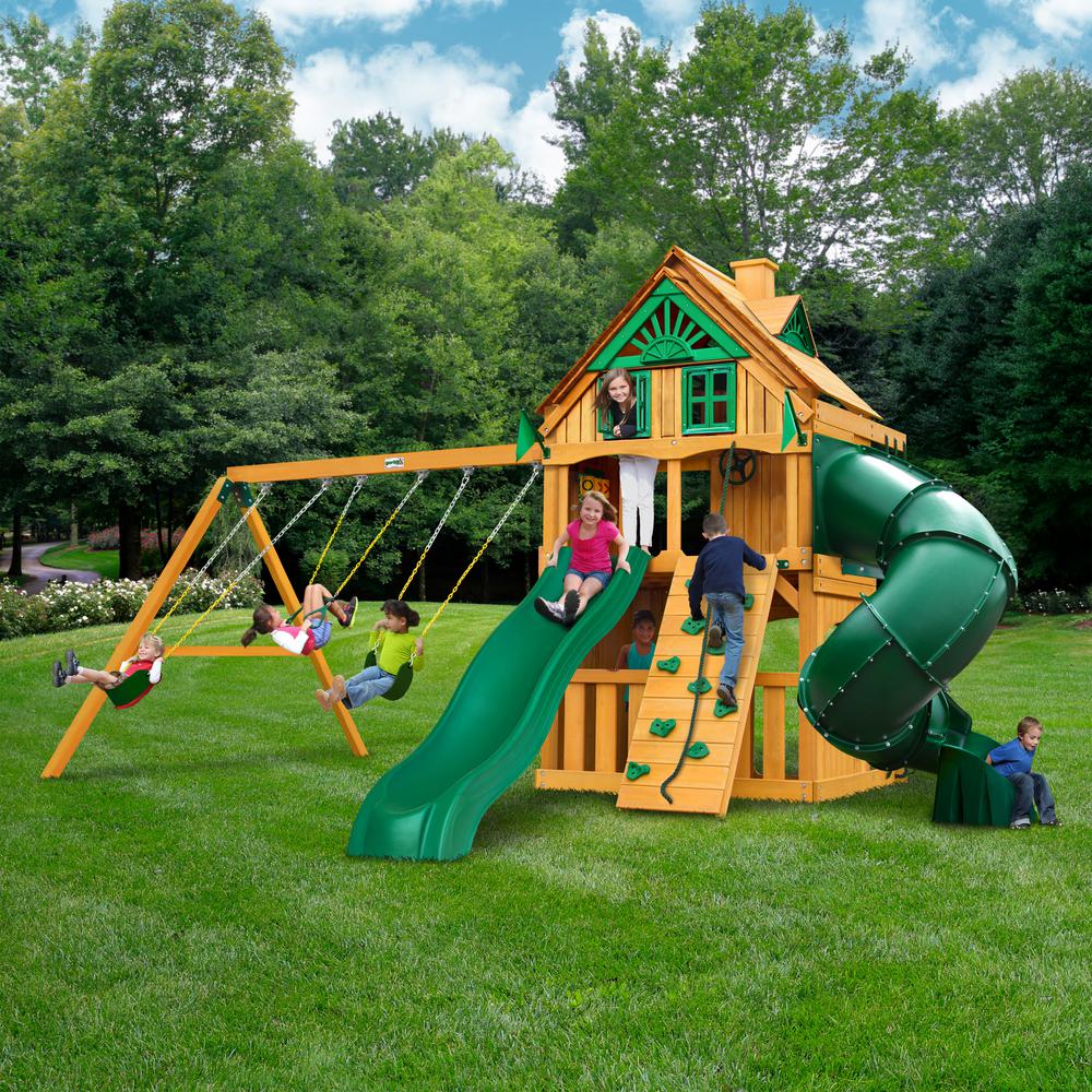 Mountaineer Clubhouse AP Wooden Swing Set