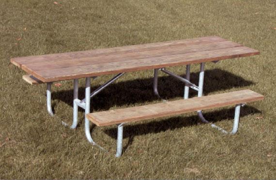 Natural Heavy-Duty Rectangular Picnic Table