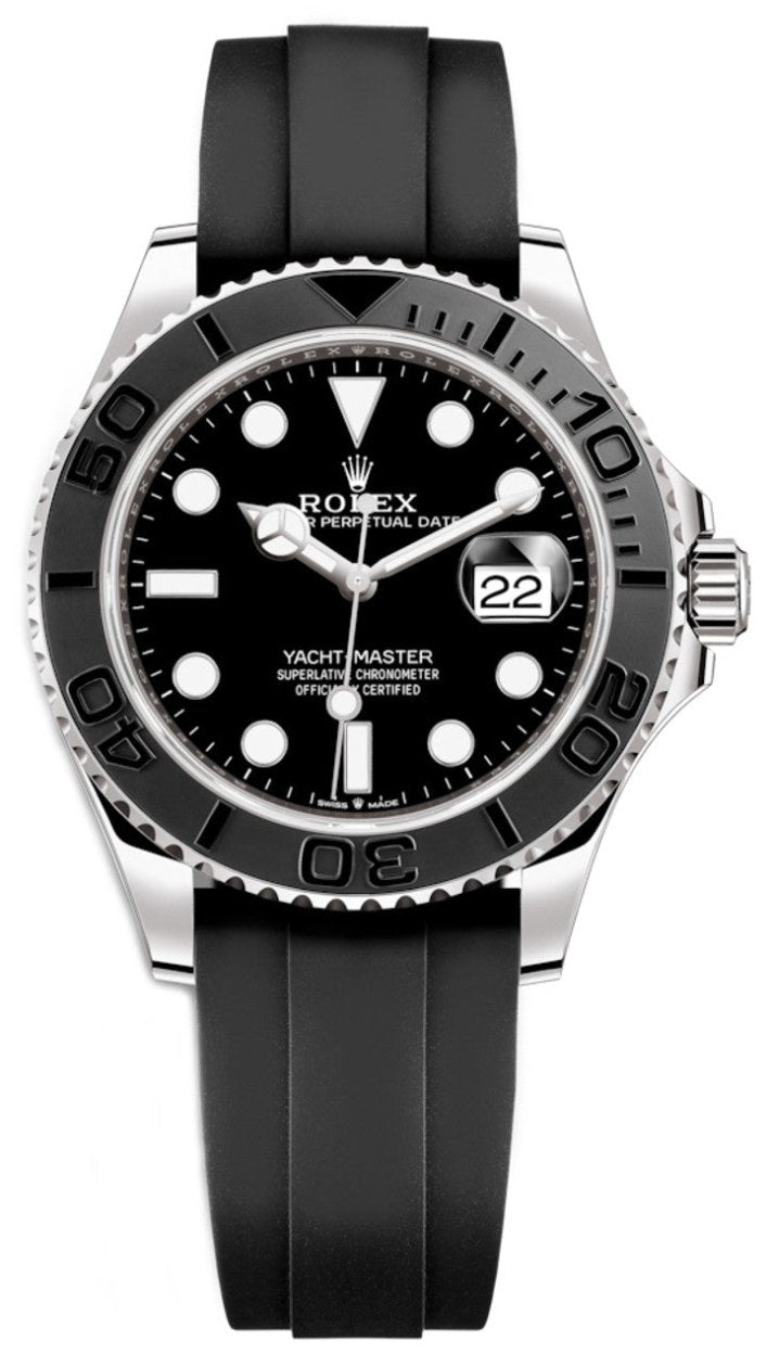 Rolex Yacht-Master 42mm White Gold Black Dial Oysterflex - 226659 - New 2025