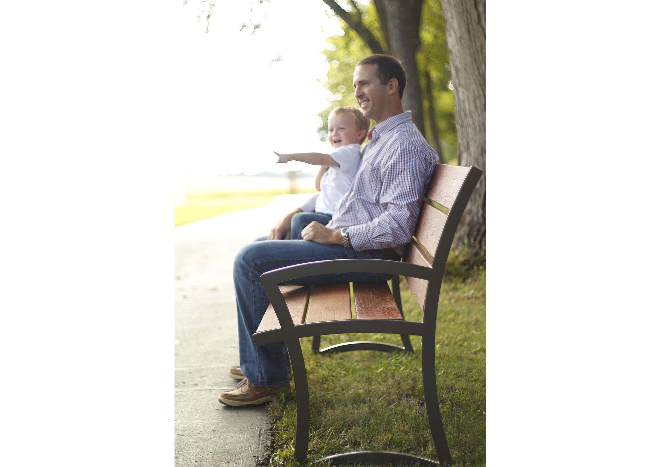 Madison Bench with Back - Ipe Wood