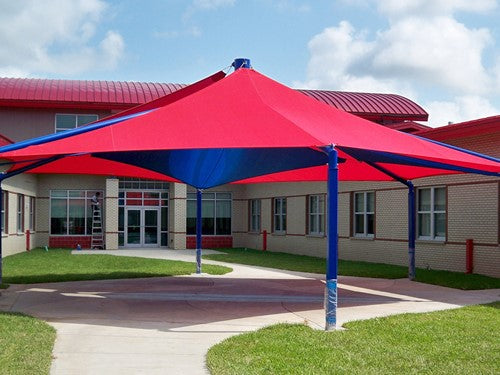 Mariner Hexagon Shade Structure with 6 Posts