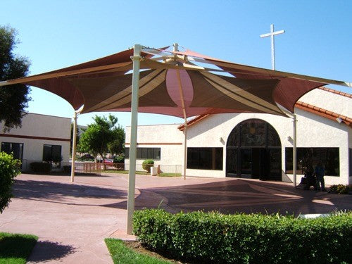 Mariner Hexagon Shade Structure with 6 Posts