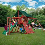 Sun Climber II Wooden Swing Set with Monkey Bars