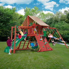 Sun Climber II Wooden Swing Set with Monkey Bars