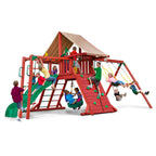 Sun Climber II Wooden Swing Set with Monkey Bars