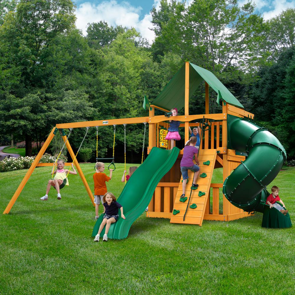 Mountaineer Clubhouse AP Wooden Swing Set