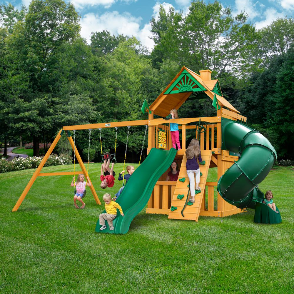 Mountaineer Clubhouse AP Wooden Swing Set