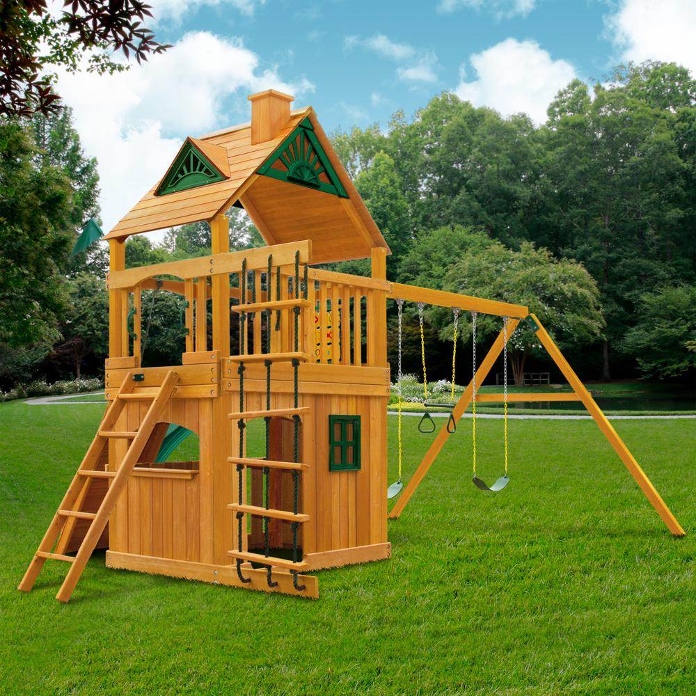 Chateau Clubhouse AP Wooden Swing Set