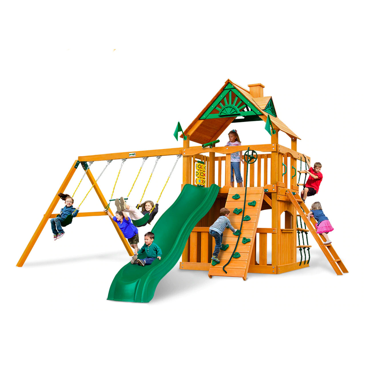 Chateau Clubhouse AP Wooden Swing Set