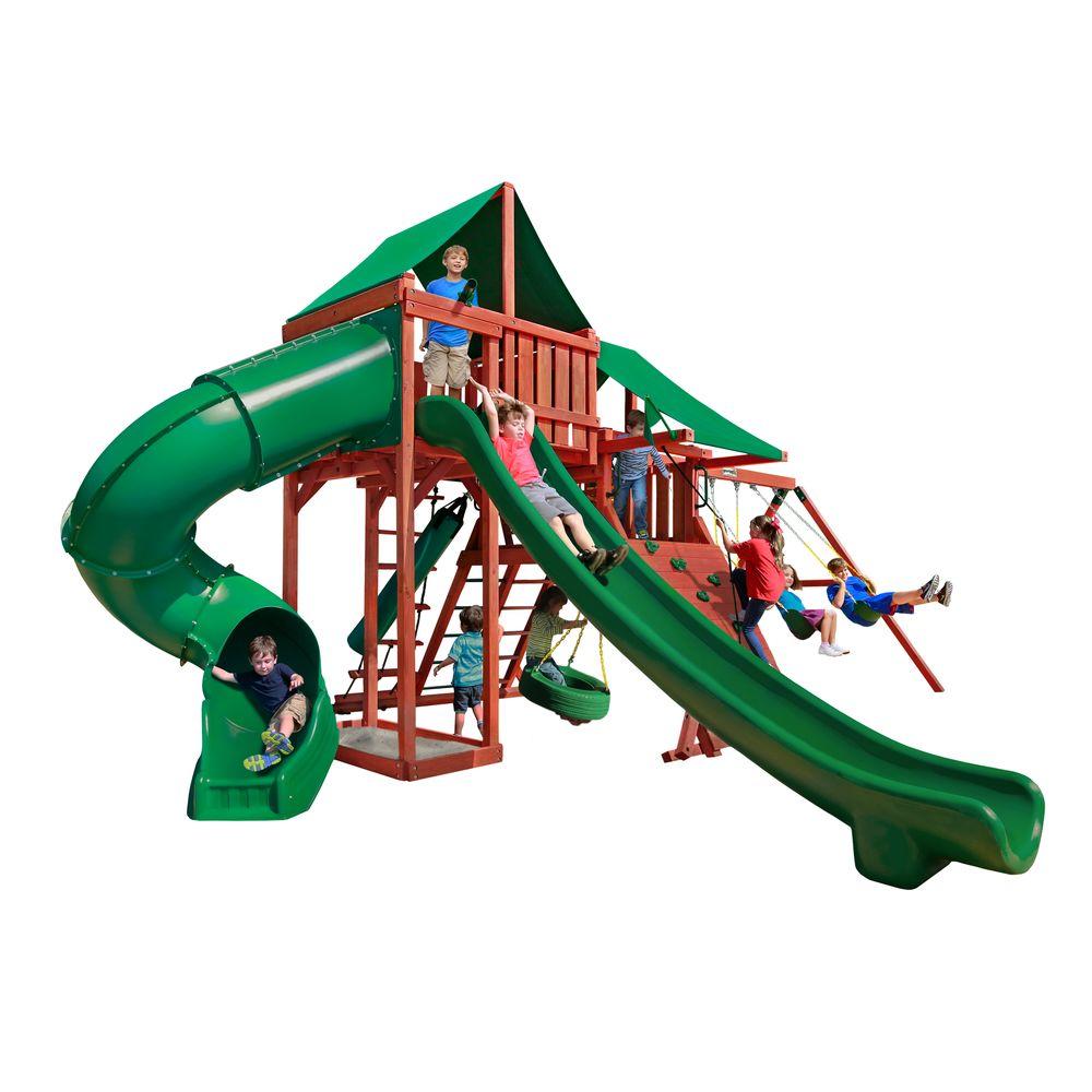 Sun Valley Deluxe Wooden Swing Set