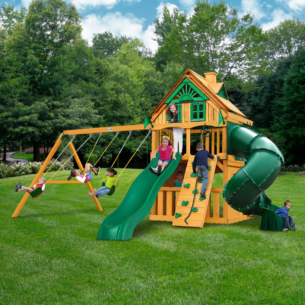 Mountaineer Clubhouse AP Wooden Swing Set