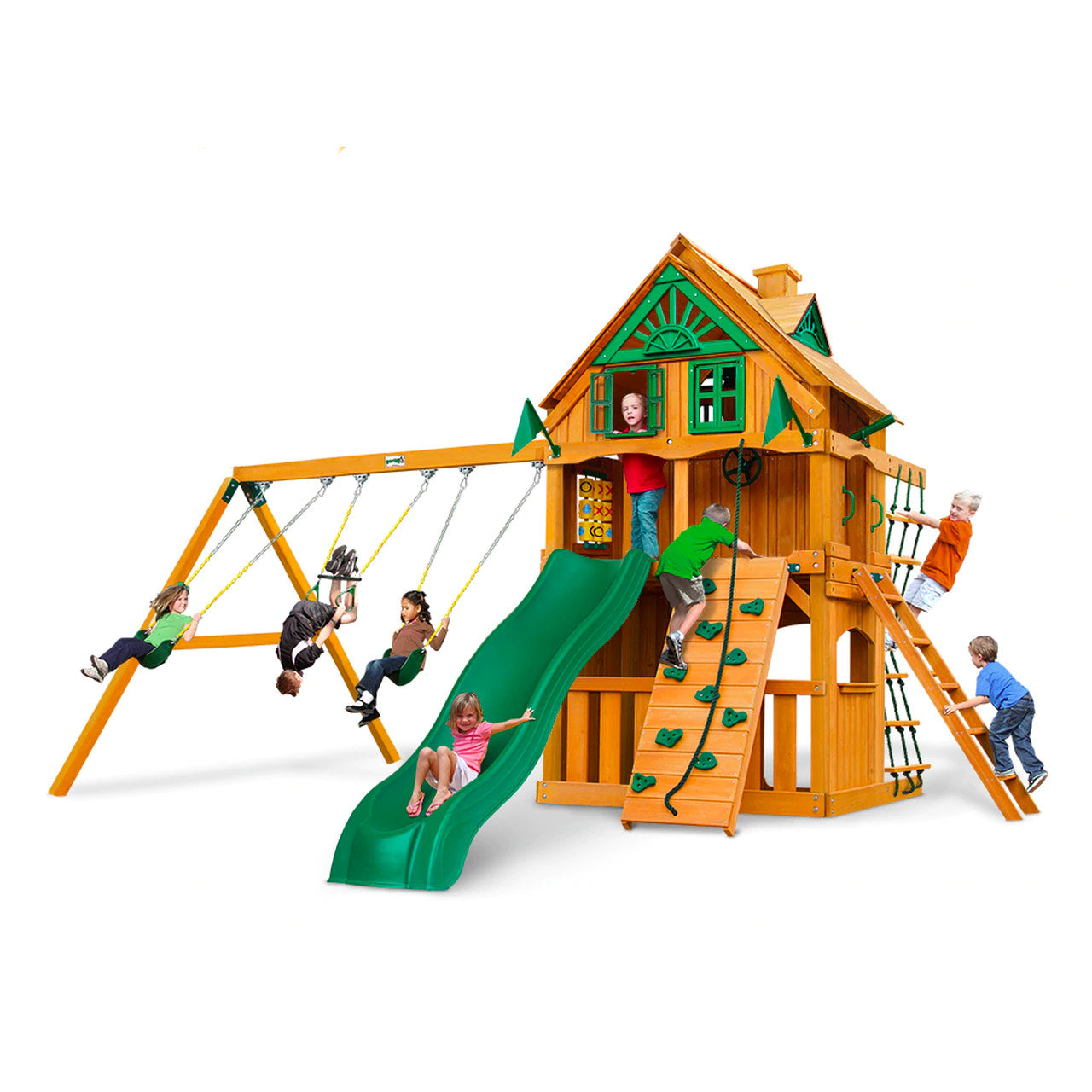Chateau Clubhouse AP Wooden Swing Set