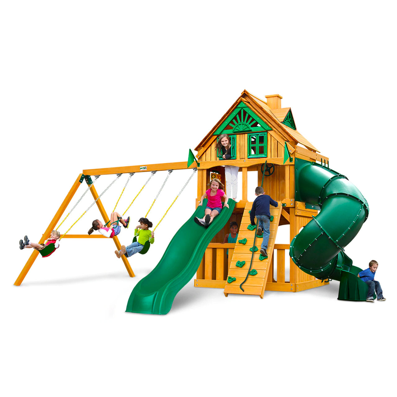 Mountaineer Clubhouse AP Wooden Swing Set