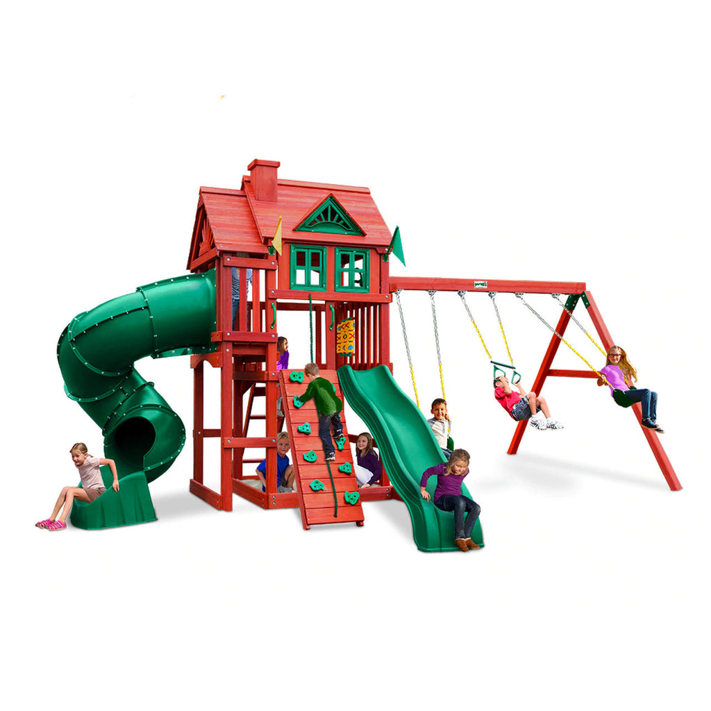 Nantucket Deluxe Wooden Swing Set