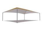 Hip Roof Shade Structure with 4 Posts and 14 Foot Entry