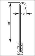 Lantern Hanger with In-ground Mount, Galvanized