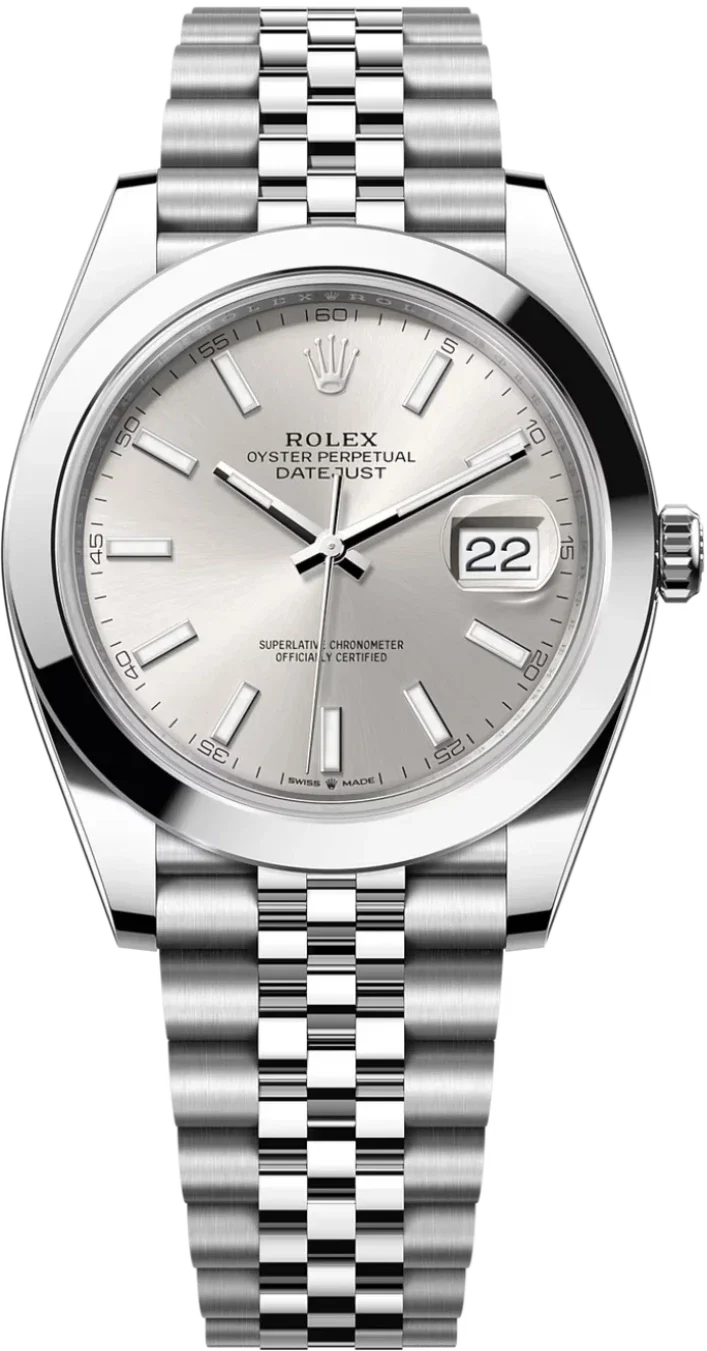 Rolex Datejust 41mm Smooth Bezel Silver Index Jubilee - 126300 - New 2025