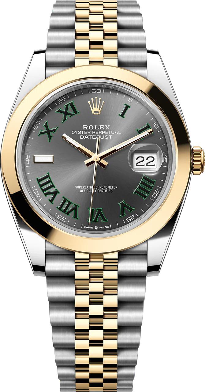 Rolex Datejust Two-Tone Yellow Gold Smooth Bezel "Wimbledon" Dial Jubilee - 126303 - New 2025