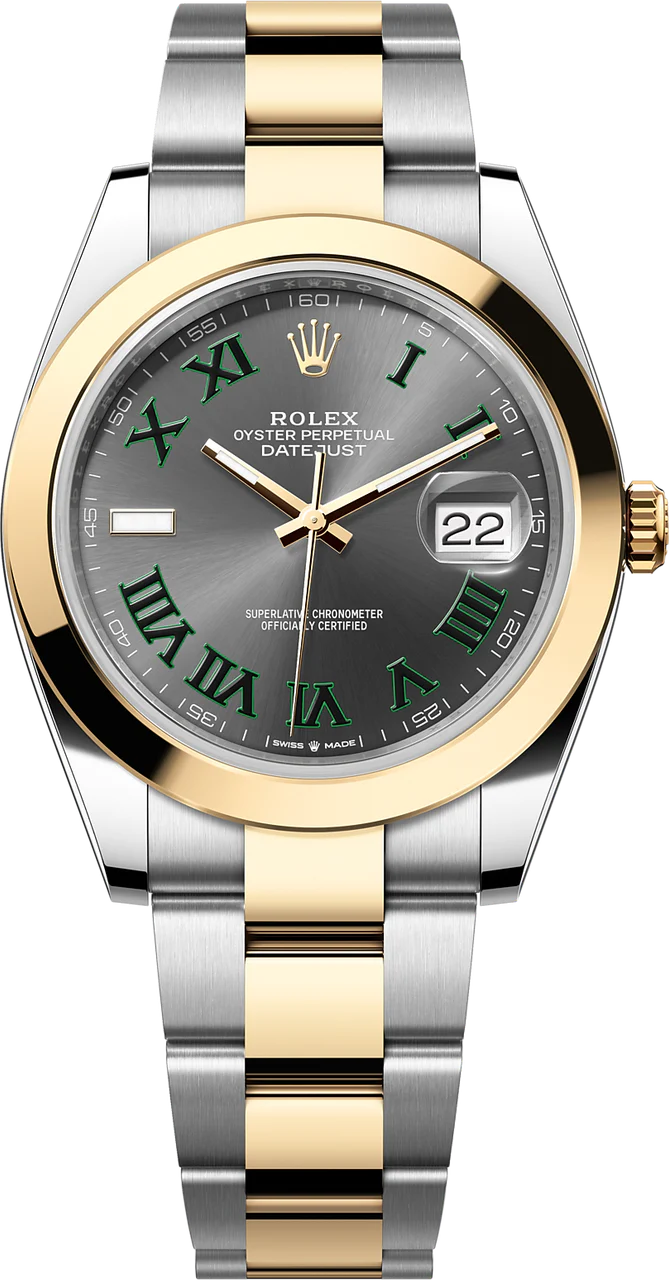Rolex Datejust Two-Tone Yellow Gold Smooth Bezel "Wimbledon" Dial Oyster - 126303 - New 2025