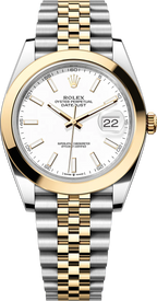 Rolex Datejust Two-Tone Yellow Gold Smooth Bezel White Index Dial Jubilee - 126303 - New 2025