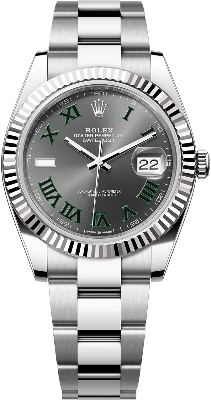 Rolex Datejust 36mm Fluted Bezel "Wimbledon" Roman Dial Oyster - 126234 - New 2025