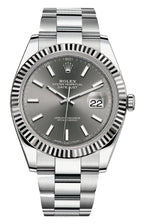 Rolex Datejust 41mm Fluted Bezel Slate Index Dial Oyster - 126334 - New 2025