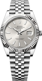 Rolex Datejust 41mm Fluted Bezel Silver Index Dial Jubilee - 126334 - New 2025