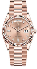 Rolex Day-Date "President" 36mm Everose Rose Diamond Dial - 128235 - New 2025