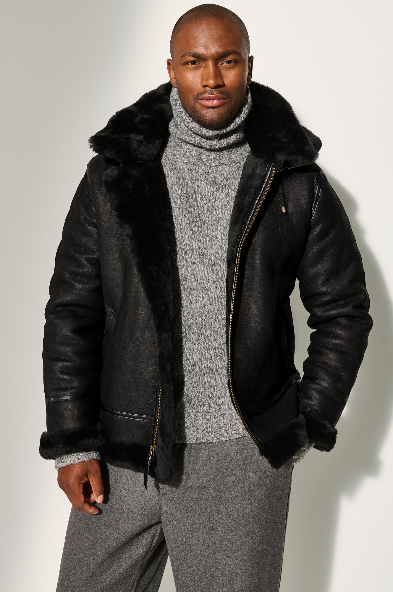 Classic Sheepskin B-3 Bomber Jacket