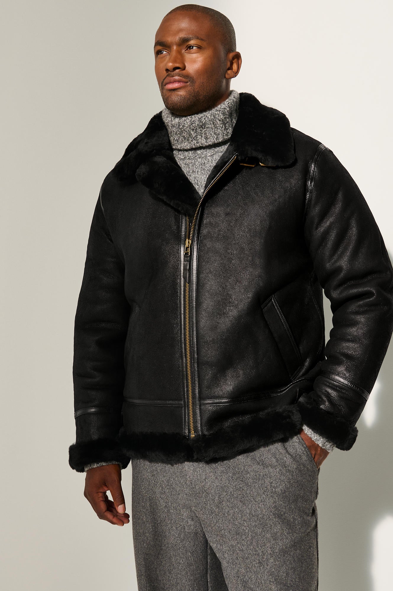 Classic Sheepskin B-3 Bomber Jacket