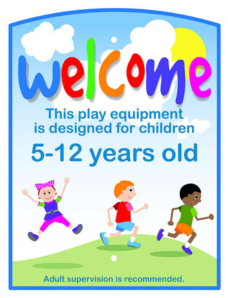 Playground Welcome Sign & Post