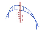 Curved Helix Climbing Ladder