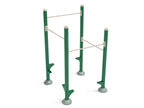 Inclined Quadruple Station Chin Up Bars