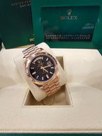 Rolex Day-Date "President" 40mm Everose Gold Eisenkiesel Diamond Baguette Dial - 228235 - New 2025