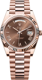 Rolex Day-Date "President" 40mm Everose Gold Chocolate Roman Dial - 228235 - New 2025