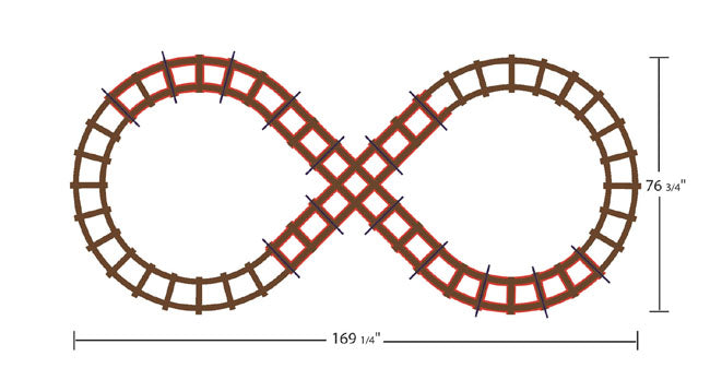 Figure 8 Conversion Model Train Track - Charcoal