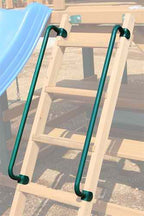 Metal Safety Handrail Coated Green 37 Inch, Pair of 2