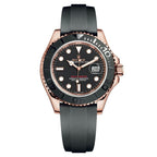 Rolex Yacht-Master 40mm Everose Black Dial Oysterflex - 126655 - New 2025