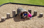 Nature Themed Playground Log Crawl Tunnel