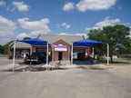 Hip Roof Shade Structure with 4 Posts