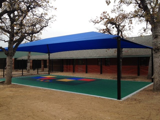Hip Roof Shade Structure with 4 Posts