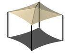 Pyramid Roof Shade Structure with 4 Posts