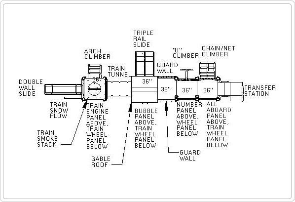 Tot Town Express Train Modular Playground