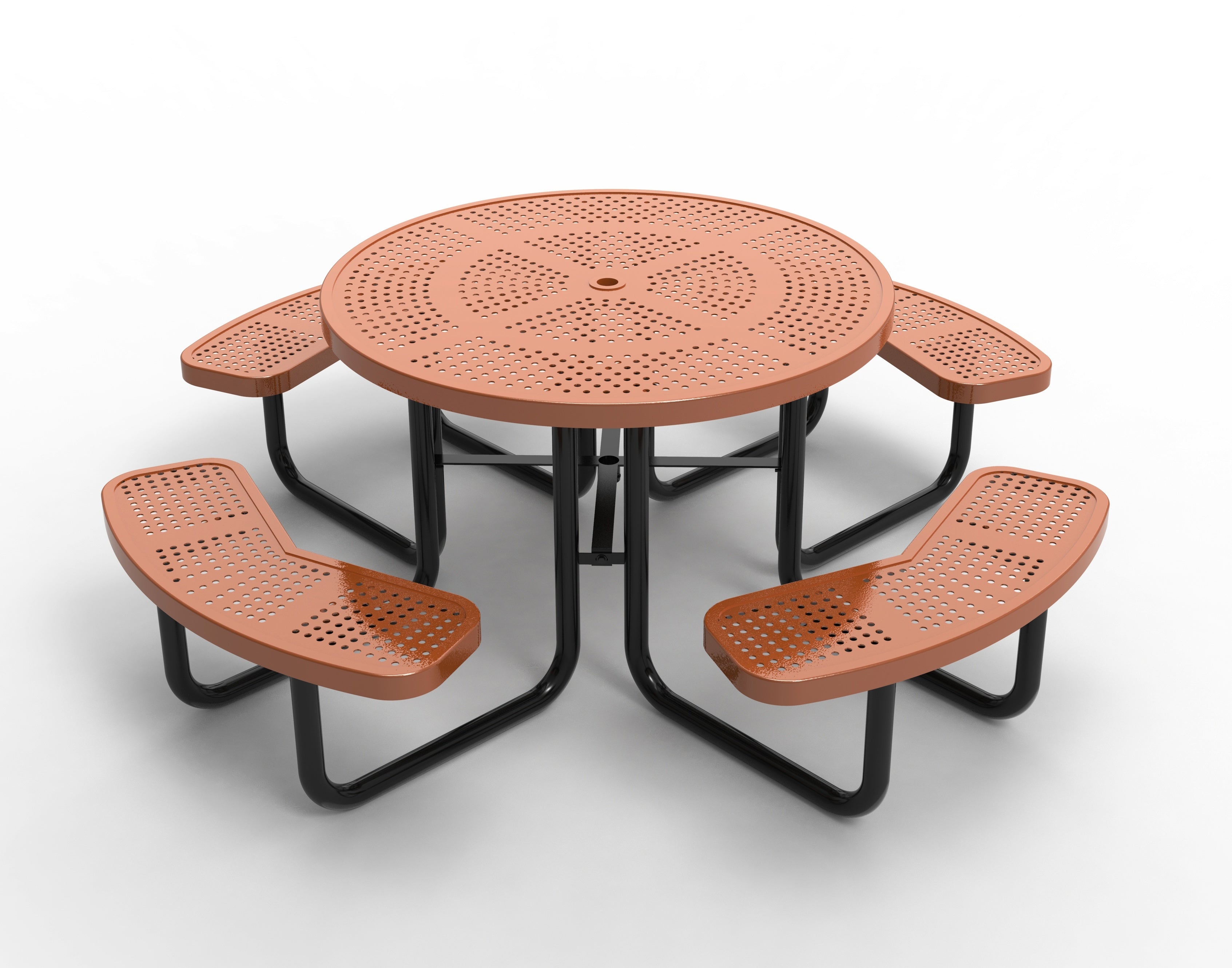 Perforated Steel 46" Round Picnic Table