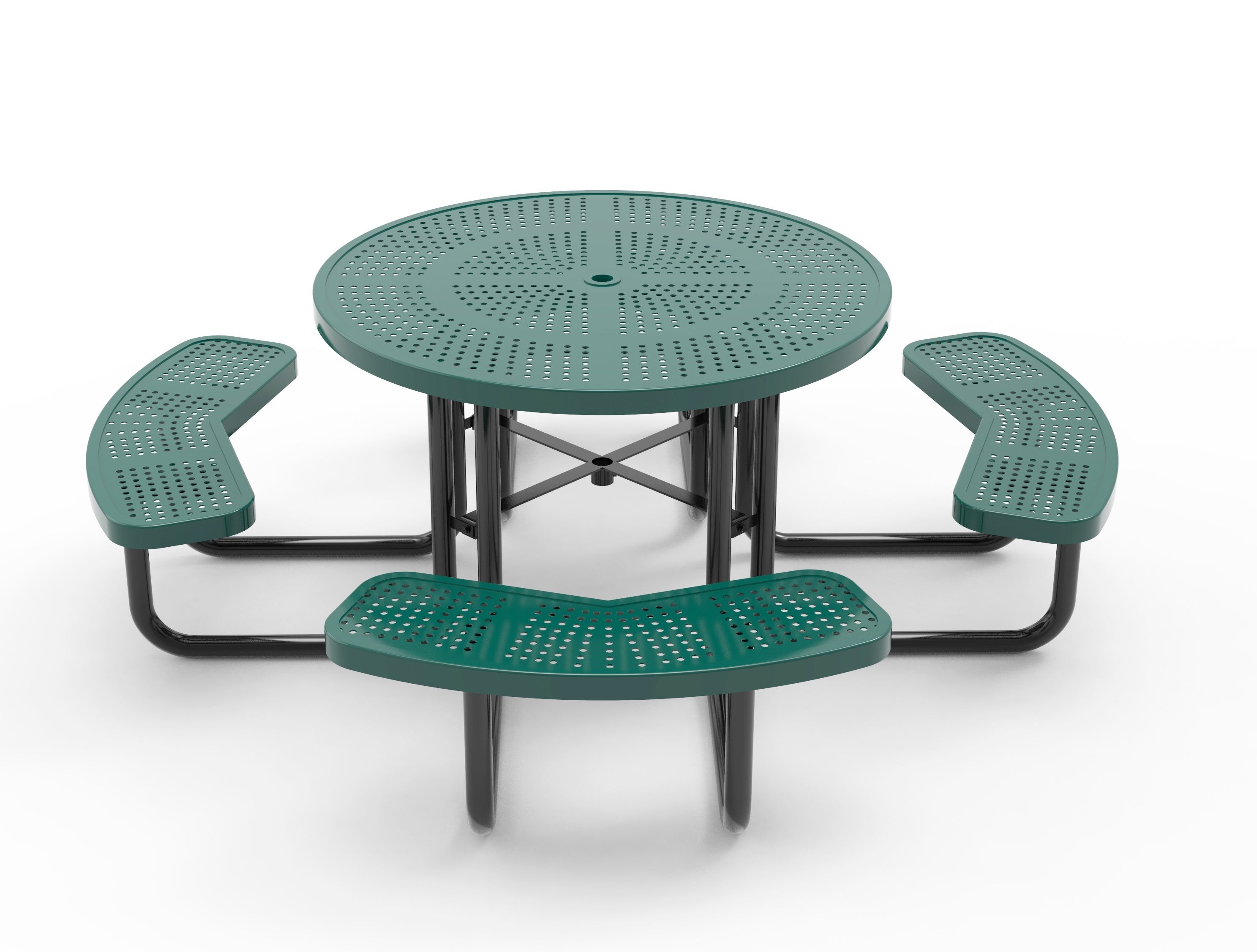 Perforated Steel 46" Round Picnic Table