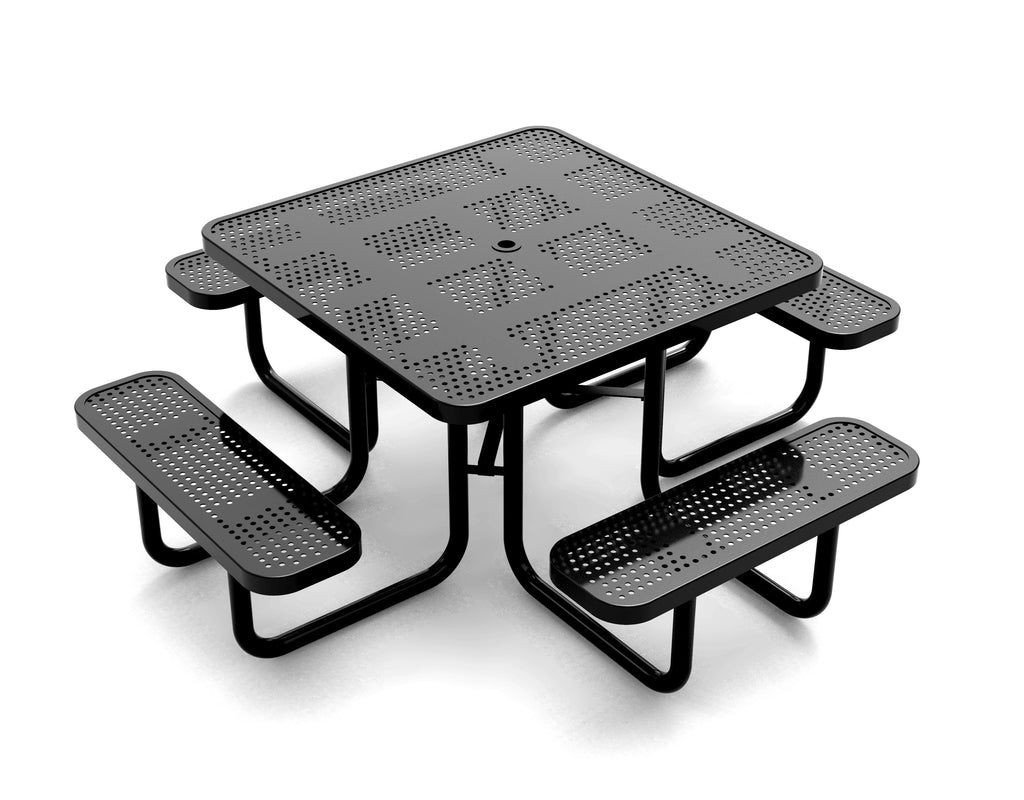 Perforated Steel 46" Square Picnic Table