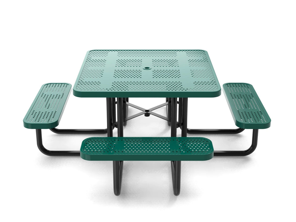 Perforated Steel 46" Square Picnic Table