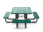 Perforated Steel 46" Square Picnic Table