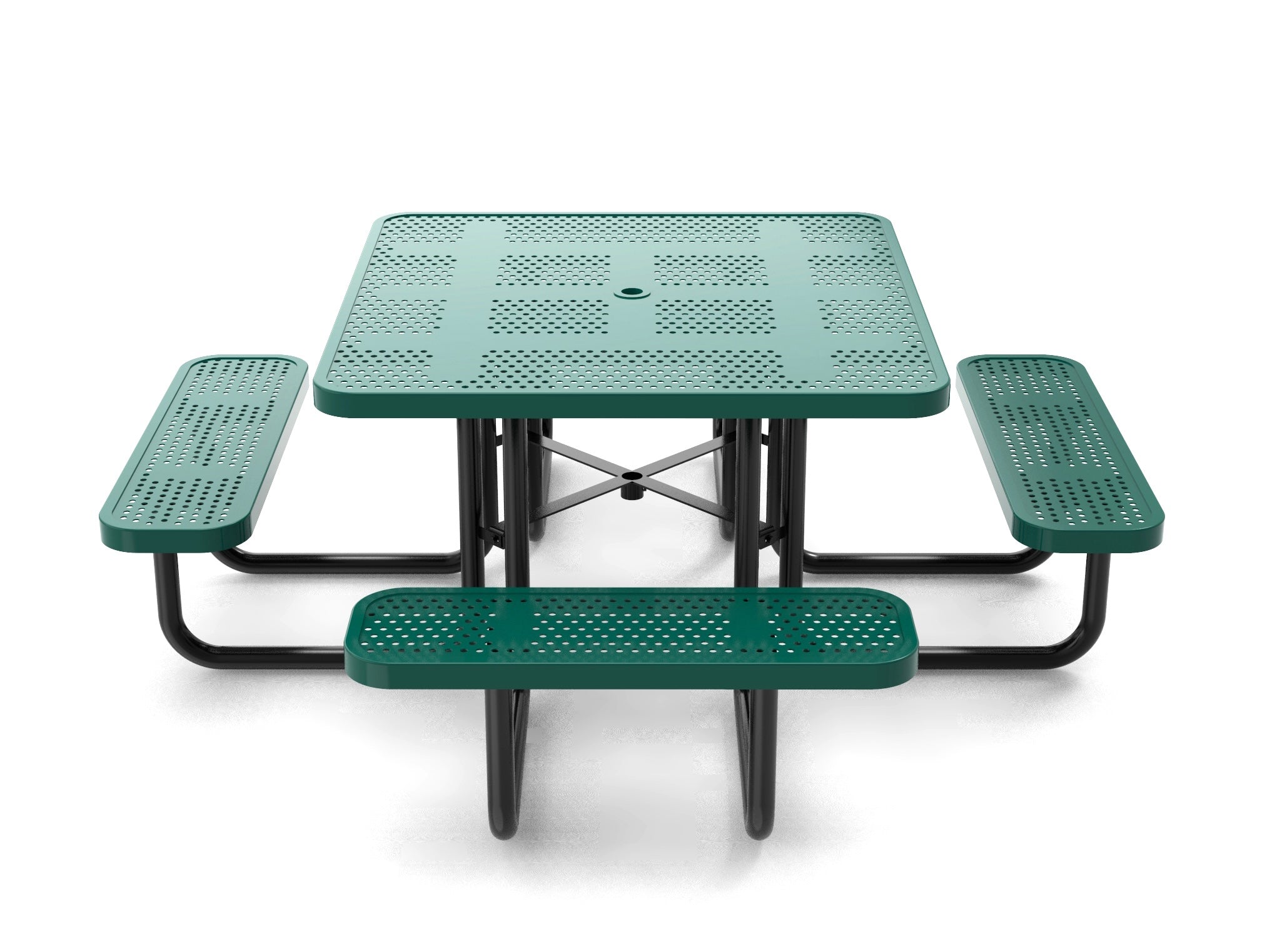 Perforated Steel 46" Square Picnic Table